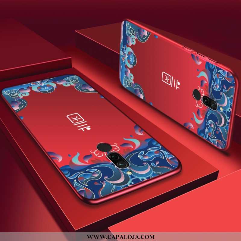 Capas Xiaomi Redmi 8 Fosco Telemóvel Vermelha Roxo, Capa Xiaomi Redmi 8 Personalizado Baratas