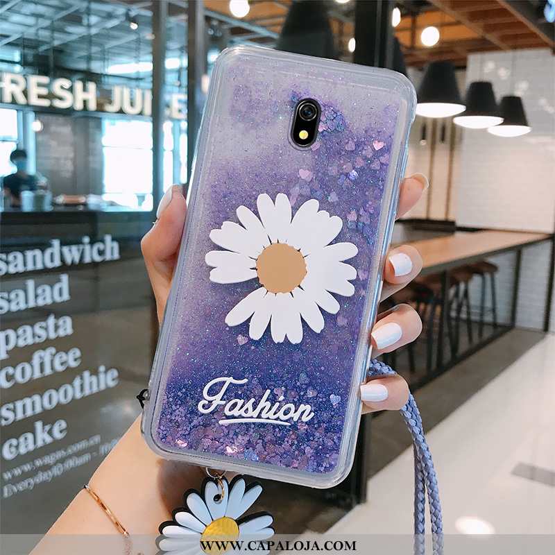 Capas Xiaomi Redmi 8a Cordao Silicone Telemóvel Antiqueda Roxo, Capa Xiaomi Redmi 8a Personalizado B