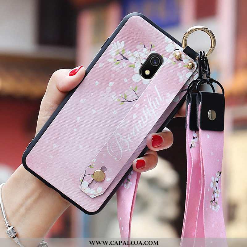 Capas Xiaomi Redmi 8a Criativas Antiqueda Vermelha Wrisband Vermelho, Capa Xiaomi Redmi 8a Slim Bara