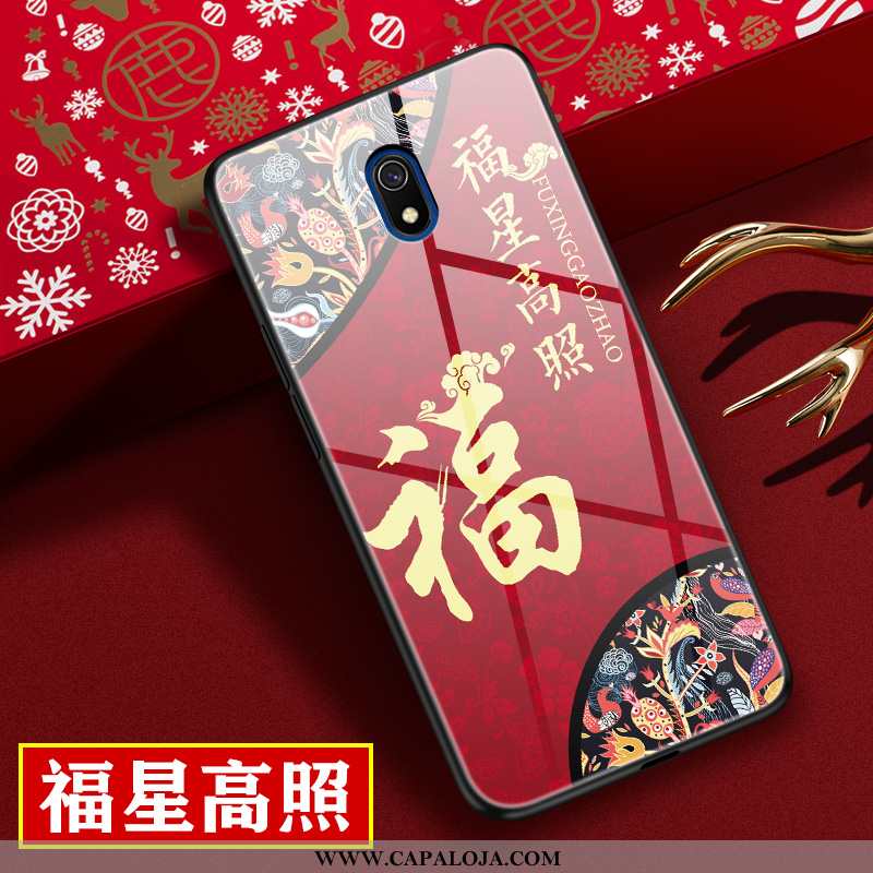 Capas Xiaomi Redmi 8a Criativas Vidro Midi Completa Vermelho, Capa Xiaomi Redmi 8a Protetoras Promoç