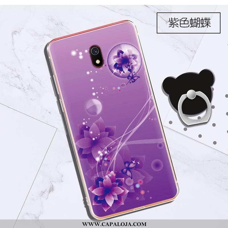 Capas Xiaomi Redmi 8a Personalizada Clara Cases Telinha Roxo, Capa Xiaomi Redmi 8a Criativas Barato