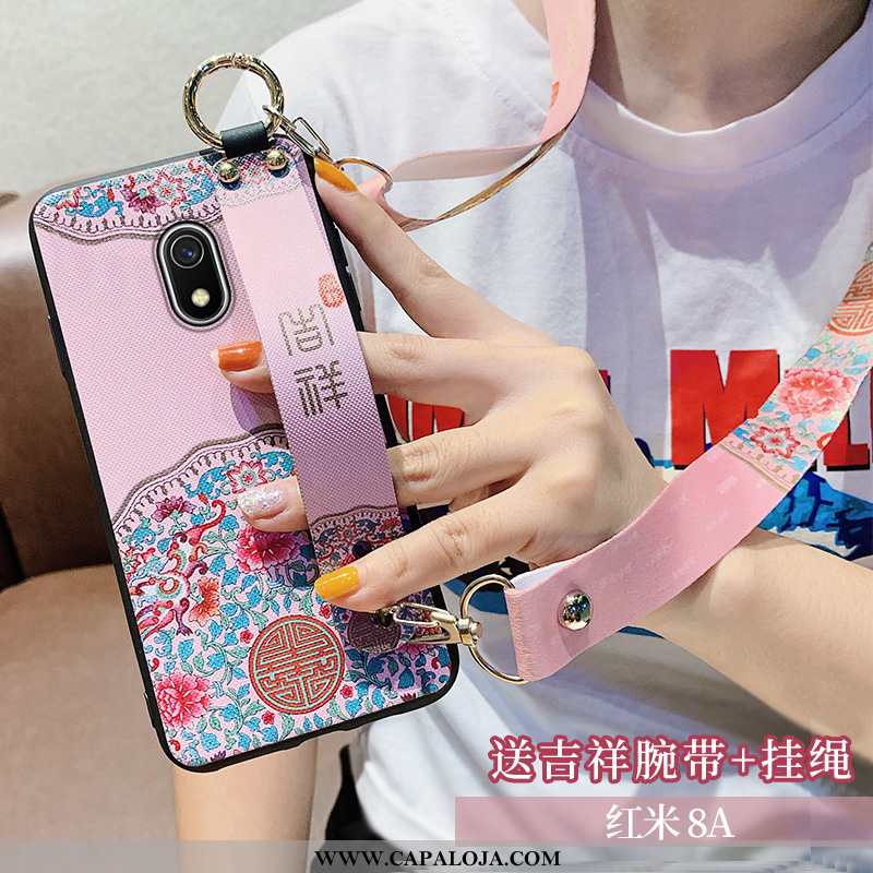 Capas Xiaomi Redmi 8a Personalizado Cordao Malha Telinha Rosa, Capa Xiaomi Redmi 8a Soft Online