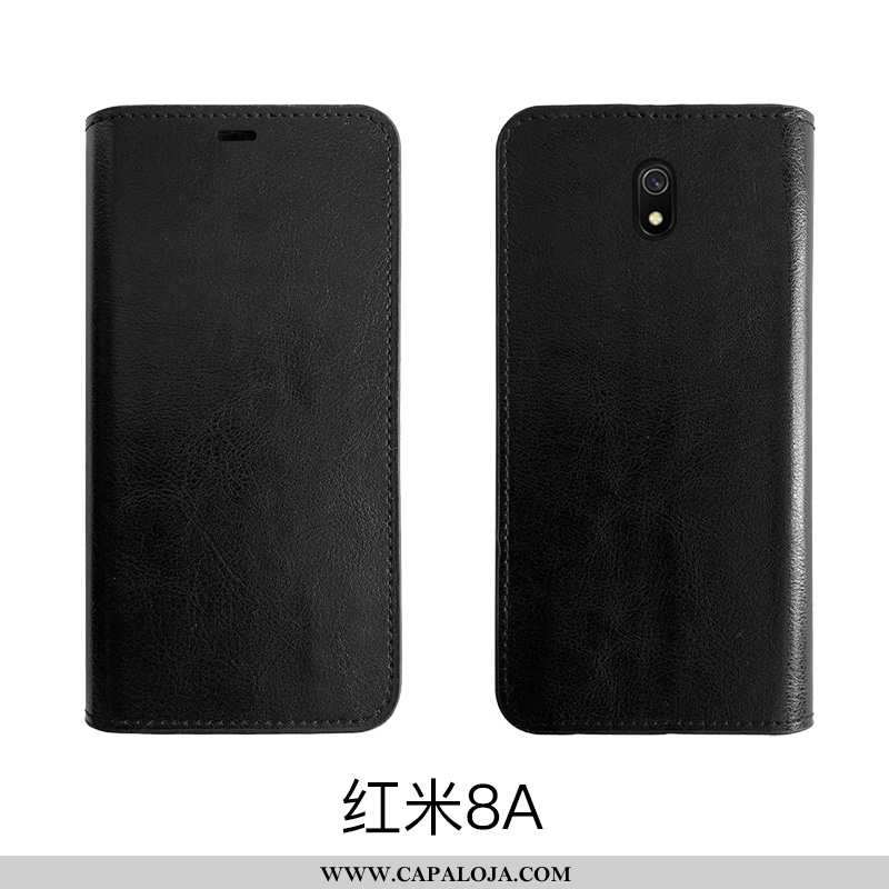 Capas Xiaomi Redmi 8a Protetoras Telemóvel Feminino Vaca Castanho, Capa Xiaomi Redmi 8a Couro Legiti