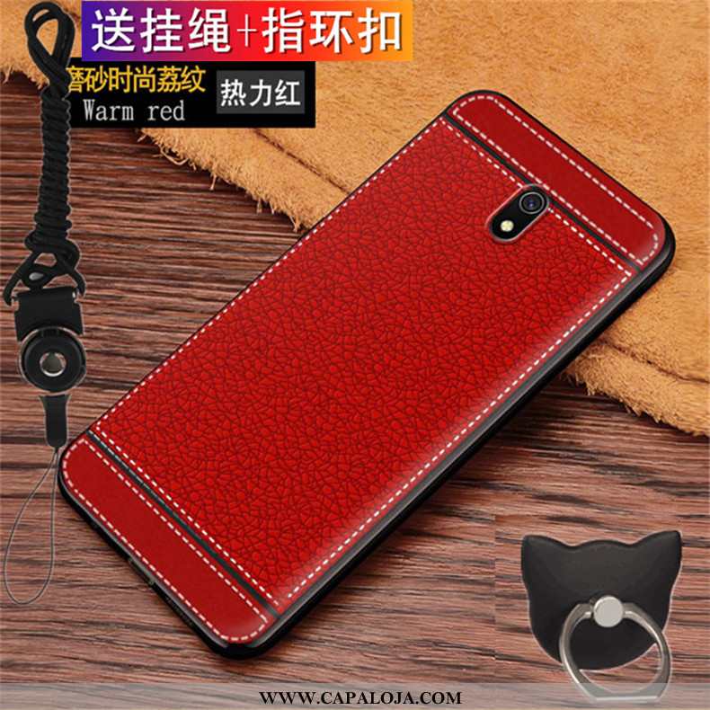 Capas Xiaomi Redmi 8a Slim Vermelha Fosco Completa Vermelho, Capa Xiaomi Redmi 8a Soft Barato