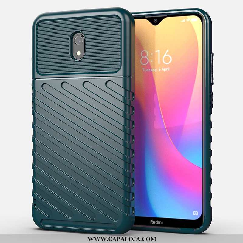 Capas Xiaomi Redmi 8a Tendencia Silicone Criativas Tampa Verde, Capa Xiaomi Redmi 8a Soft Baratas