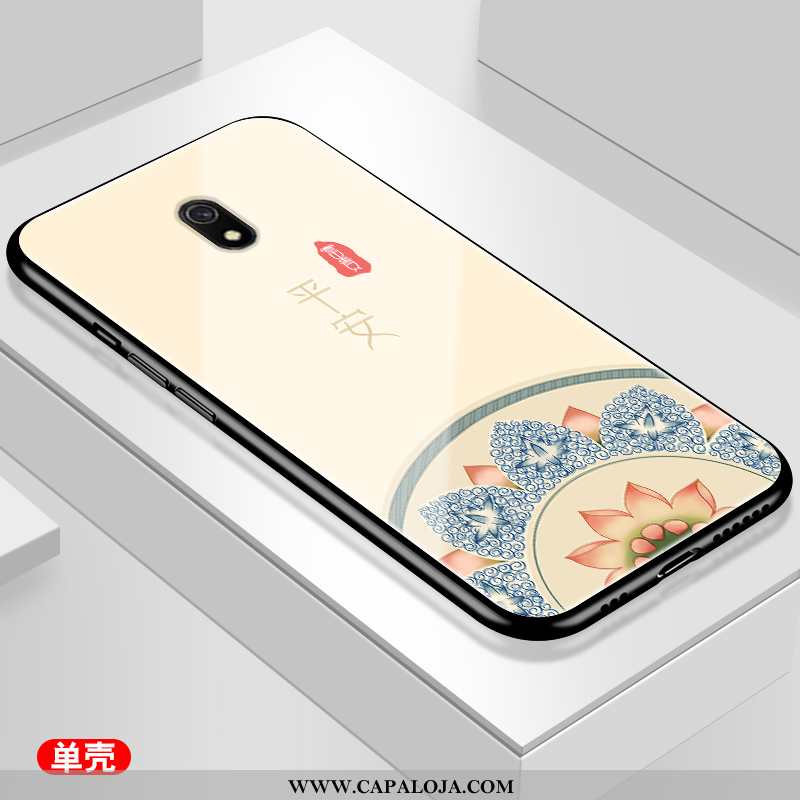 Capas Xiaomi Redmi 8a Tendencia Telemóvel Vermelha Vidro Preto, Capa Xiaomi Redmi 8a Soft Promoção