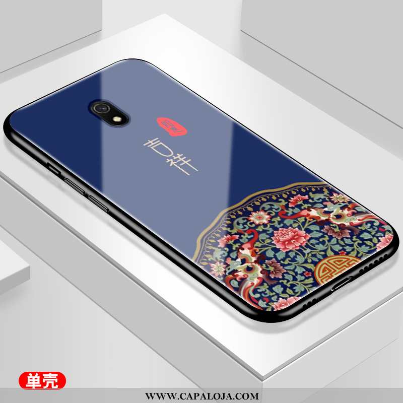 Capas Xiaomi Redmi 8a Tendencia Telemóvel Vermelha Vidro Preto, Capa Xiaomi Redmi 8a Soft Promoção