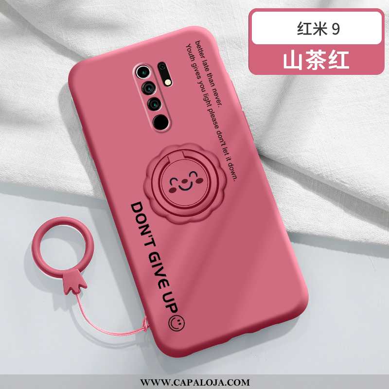 Capas Xiaomi Redmi 9 Criativas Soft Telemóvel Malha Vermelho, Capa Xiaomi Redmi 9 Tendencia Promoção