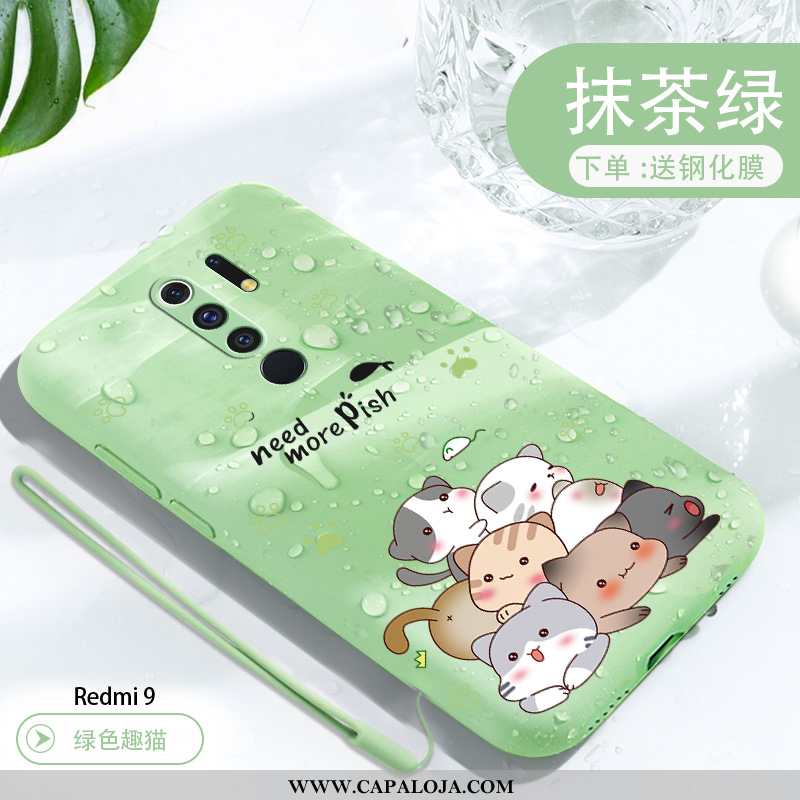 Capas Xiaomi Redmi 9 Fofas Soft Completa Criativas Verde, Capa Xiaomi Redmi 9 Slim Venda