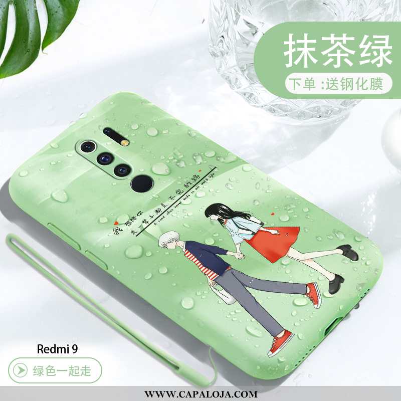 Capas Xiaomi Redmi 9 Fofas Soft Completa Criativas Verde, Capa Xiaomi Redmi 9 Slim Venda