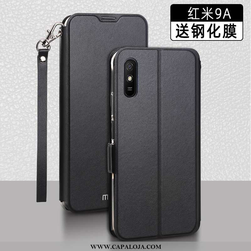 Capas Xiaomi Redmi 9a Criativas Preto Cover, Capa Xiaomi Redmi 9a Couro Online