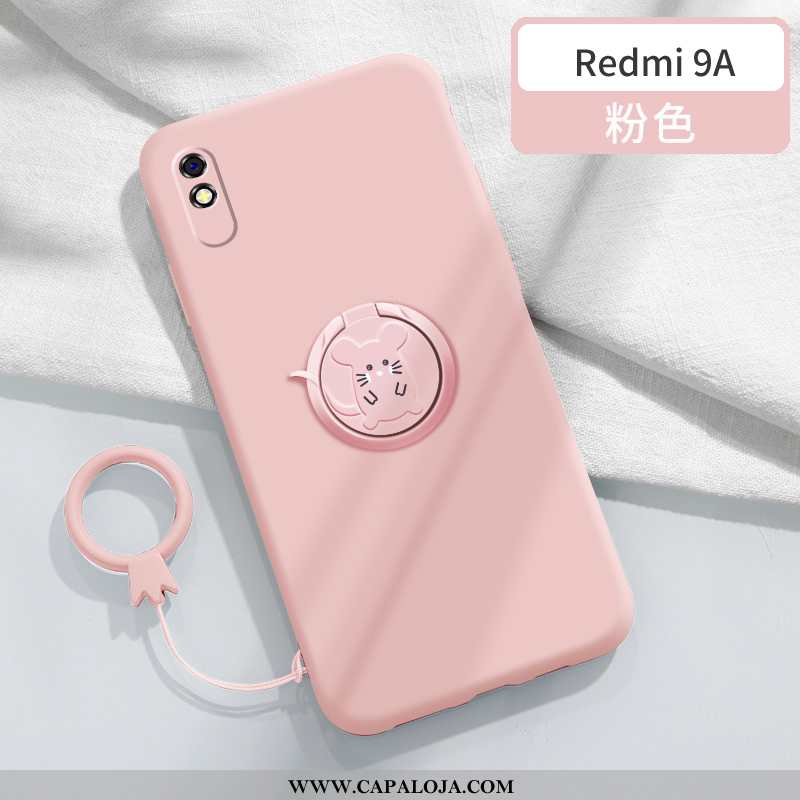 Capas Xiaomi Redmi 9a Slim Completa Vermelha Suporte Verde, Capa Xiaomi Redmi 9a Tendencia Venda