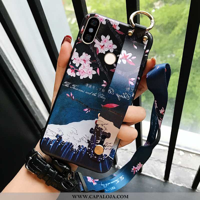 Capas Xiaomi Redmi Note 5 Personalizado Feminino Antiqueda Azul, Capa Xiaomi Redmi Note 5 Criativas 