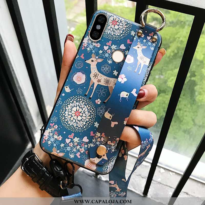 Capas Xiaomi Redmi Note 5 Personalizado Feminino Antiqueda Azul, Capa Xiaomi Redmi Note 5 Criativas 