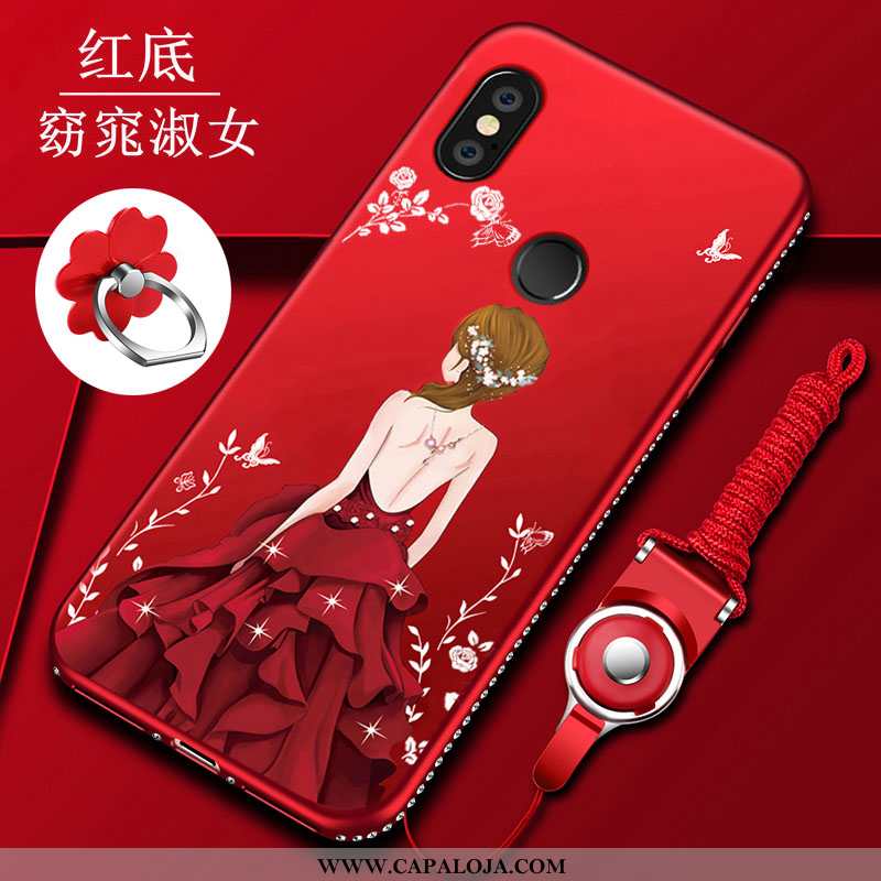 Capas Xiaomi Redmi Note 5 Protetoras Telemóvel Soft Telinha Vermelho, Capa Xiaomi Redmi Note 5 Fosco