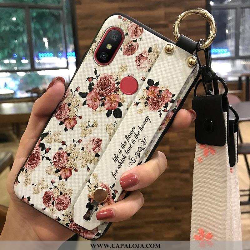 Capas Xiaomi Redmi Note 5 Protetoras Wrisband Cases Florais Branco, Capa Xiaomi Redmi Note 5 Cordao 