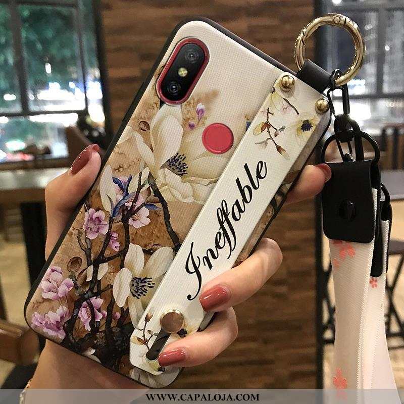 Capas Xiaomi Redmi Note 5 Protetoras Wrisband Cases Florais Branco, Capa Xiaomi Redmi Note 5 Cordao 