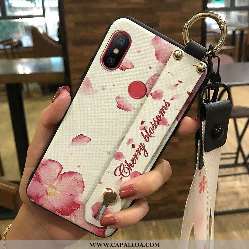 Capas Xiaomi Redmi Note 5 Protetoras Wrisband Cases Florais Branco, Capa Xiaomi Redmi Note 5 Cordao 