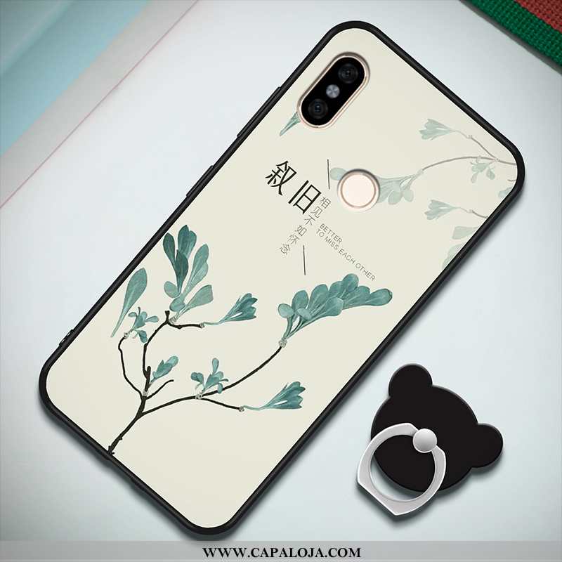 Capas Xiaomi Redmi Note 5 Soft Vermelha Telemóvel Moda Preto, Capa Xiaomi Redmi Note 5 Silicone Bara