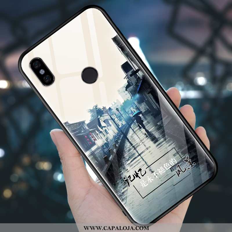 Capas Xiaomi Redmi Note 5 Vidro Criativas Personalizada Vermelha Roxo, Capa Xiaomi Redmi Note 5 Fosc