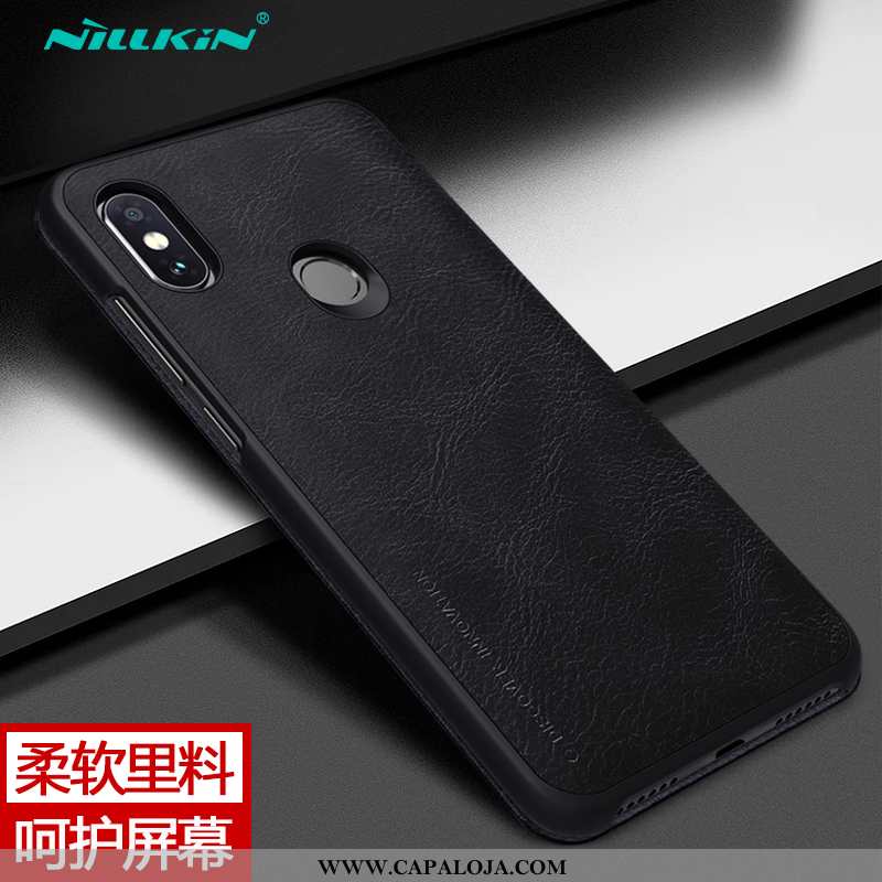 Capas Xiaomi Redmi Note 6 Pro Couro Cover Pequena Cases Castanho, Capa Xiaomi Redmi Note 6 Pro Prote