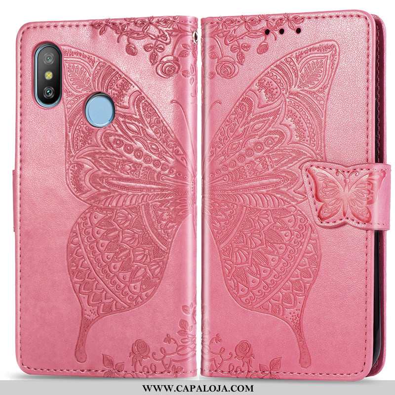 Capas Xiaomi Redmi Note 6 Pro Fofas Borboleta Cases Feminino Rosa, Capa Xiaomi Redmi Note 6 Pro Cour