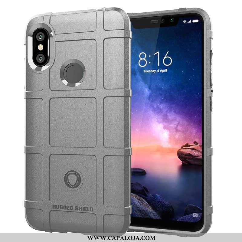 Capas Xiaomi Redmi Note 6 Pro Protetoras Cases Personalizado Cinza, Capa Xiaomi Redmi Note 6 Pro Sil