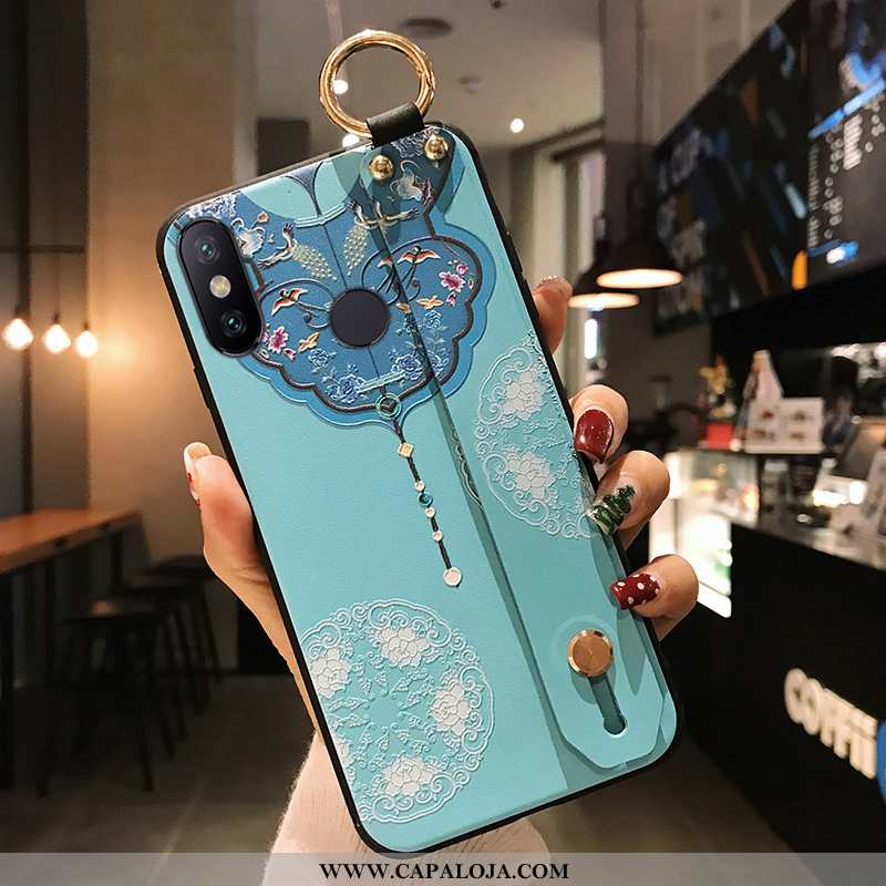 Capas Xiaomi Redmi Note 6 Pro Silicone Telemóvel Telinha Azul, Capa Xiaomi Redmi Note 6 Pro Protetor