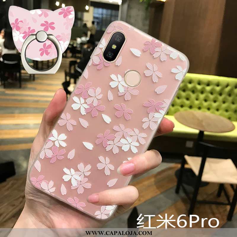 Capas Xiaomi Redmi Note 6 Pro Soft Completa Personalizado Rosa, Capa Xiaomi Redmi Note 6 Pro Super O