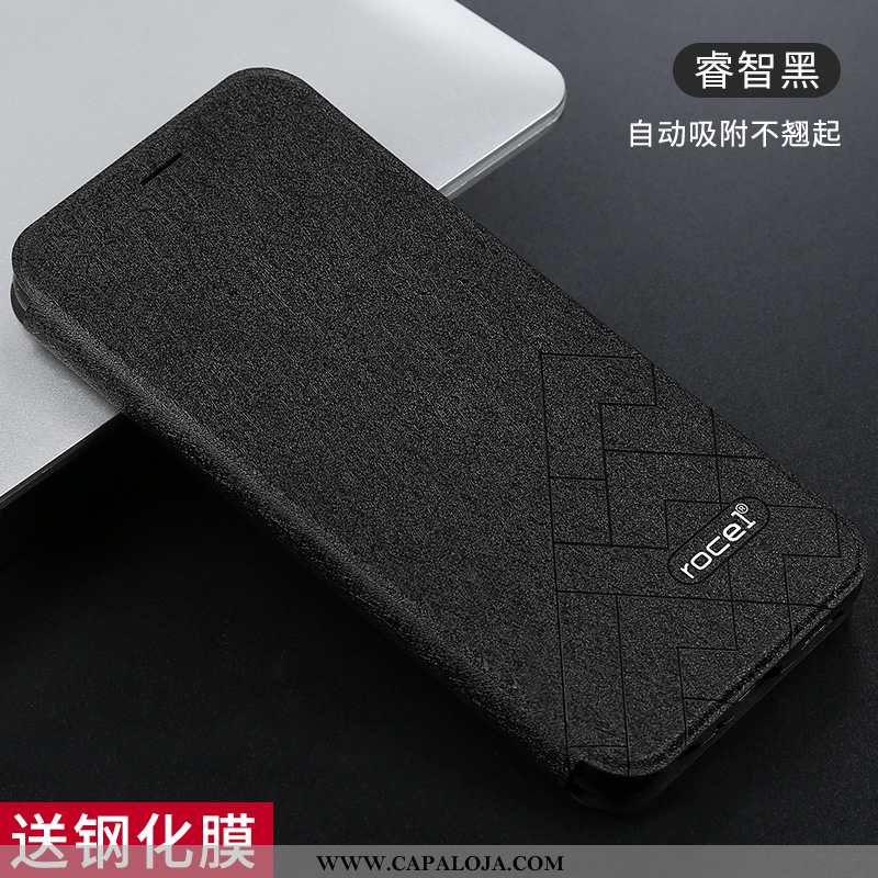 Capas Xiaomi Redmi Note 7 Couro Telinha Minimalista Preto, Capa Xiaomi Redmi Note 7 Silicone Online