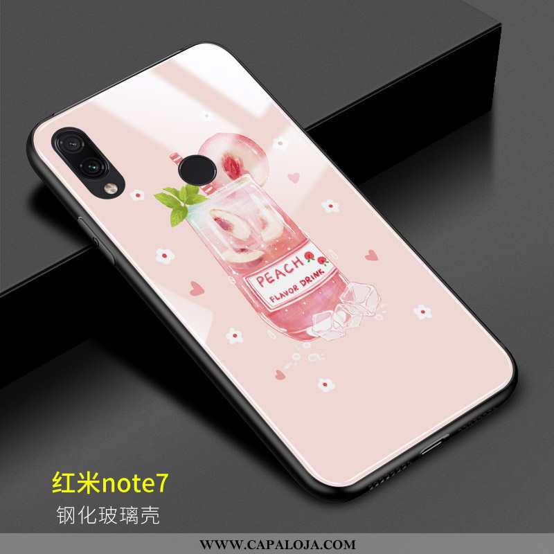 Capas Xiaomi Redmi Note 7 Criativas Dágua Telinha Rosa, Capa Xiaomi Redmi Note 7 Vidro Baratos