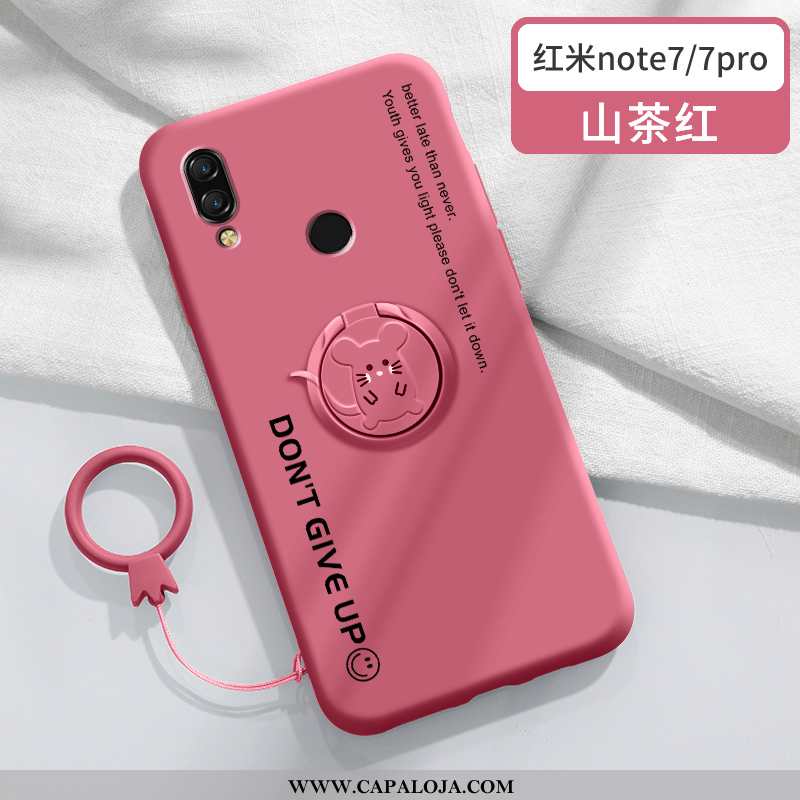 Capas Xiaomi Redmi Note 7 Criativas Pequena Completa Antiqueda Vermelho, Capa Xiaomi Redmi Note 7 Te