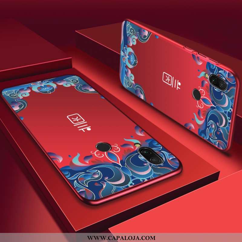 Capas Xiaomi Redmi Note 7 Personalizado Vermelha Resistente Roxo, Capa Xiaomi Redmi Note 7 Fosco Onl