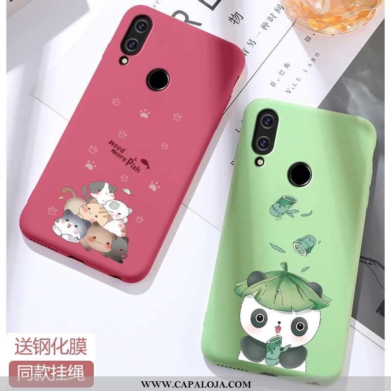 Capas Xiaomi Redmi Note 7 Protetoras Desenho Animado Feminino Vermelho, Capa Xiaomi Redmi Note 7 Sil