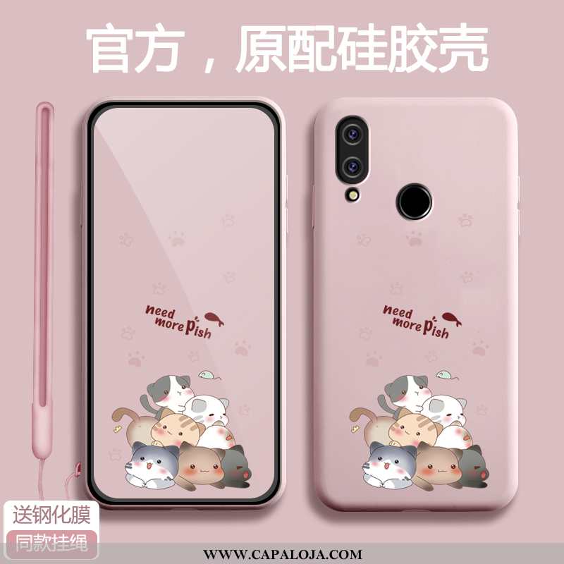 Capas Xiaomi Redmi Note 7 Protetoras Desenho Animado Feminino Vermelho, Capa Xiaomi Redmi Note 7 Sil