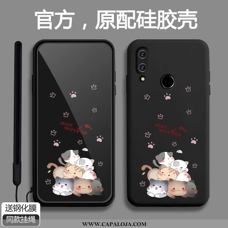 Capas Xiaomi Redmi Note 7 Protetoras Desenho Animado Feminino Vermelho, Capa Xiaomi Redmi Note 7 Sil