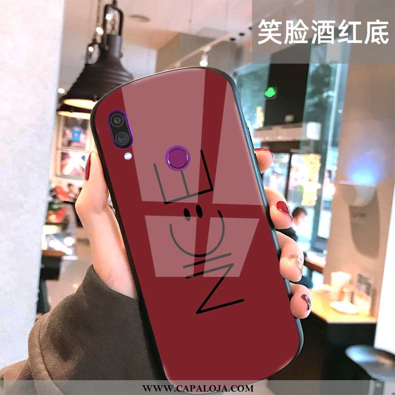 Capas Xiaomi Redmi Note 7 Protetoras Tendencia Vidro Preto, Capa Xiaomi Redmi Note 7 Silicone Promoç