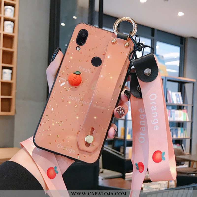 Capas Xiaomi Redmi Note 7 Soft Minimalista Cordao Vermelha Rosa, Capa Xiaomi Redmi Note 7 Protetoras