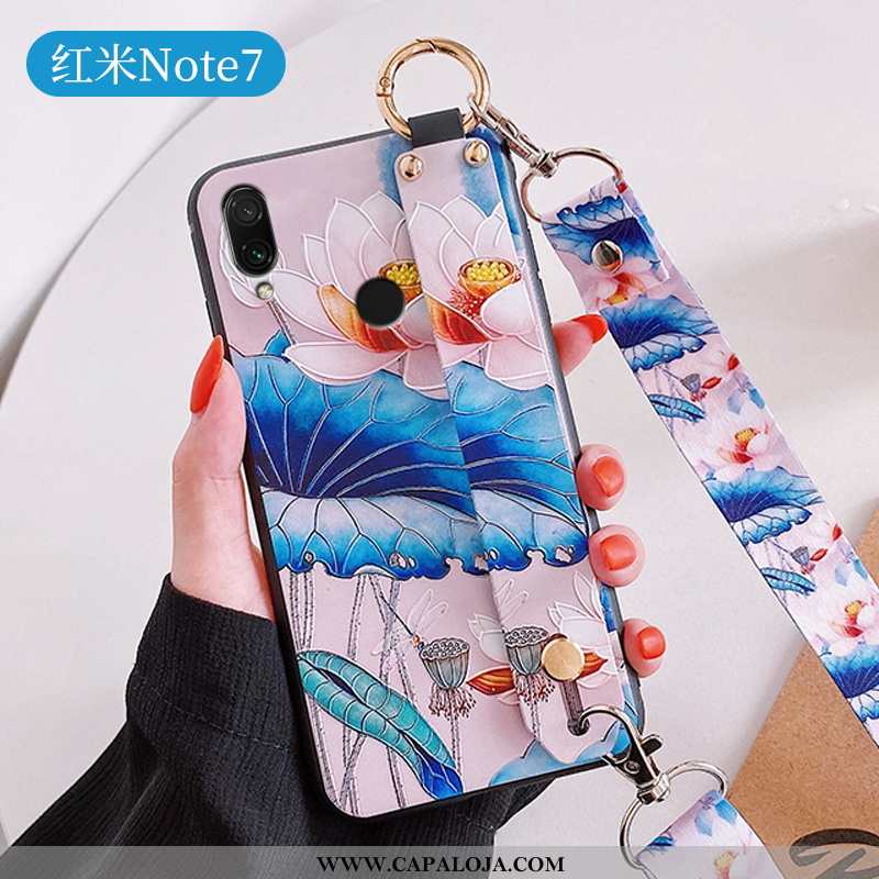 Capas Xiaomi Redmi Note 7 Super Criativas Malha Azul, Capa Xiaomi Redmi Note 7 Silicone Barato