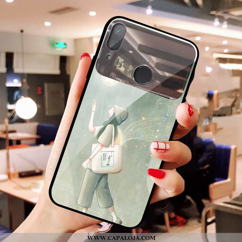 Capas Xiaomi Redmi Note 7 Vidro Telemóvel Feminino Verde, Capa Xiaomi Redmi Note 7 Bonitos Baratos