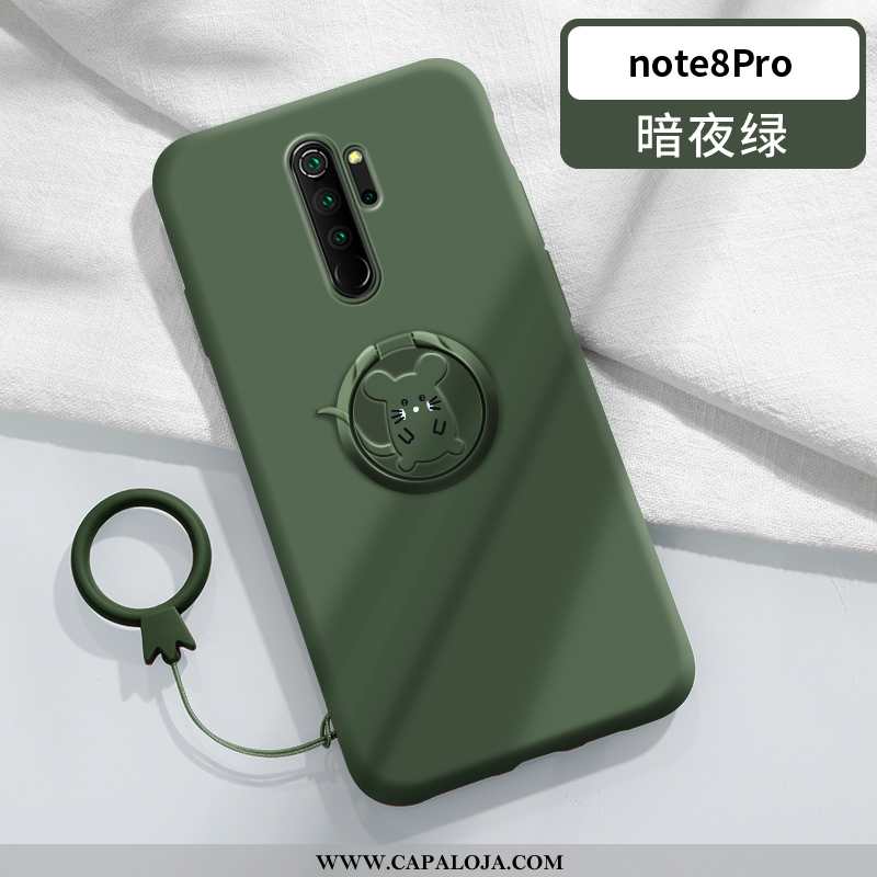 Capas Xiaomi Redmi Note 8 Pro Cordao Vermelha Telemóvel Soft Verde, Capa Xiaomi Redmi Note 8 Pro Sli