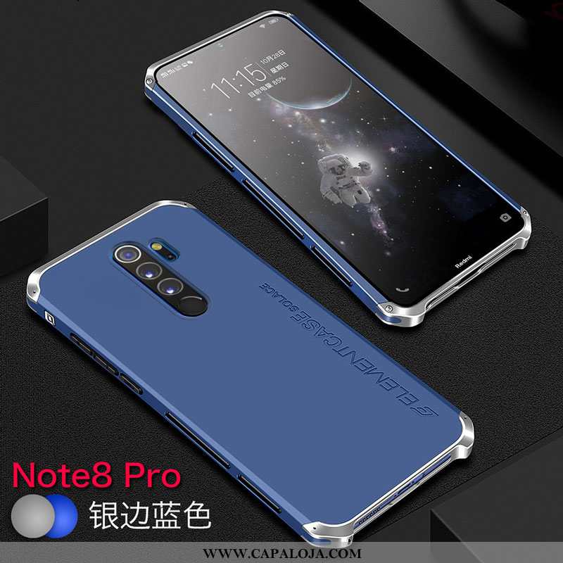 Capas Xiaomi Redmi Note 8 Pro Metalasse Pequena Masculino Completa Preto, Capa Xiaomi Redmi Note 8 P