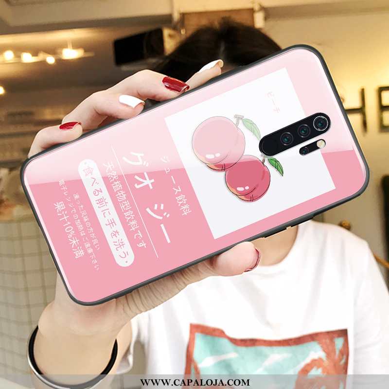 Capas Xiaomi Redmi Note 8 Pro Silicone Fofas Completa Aço Rosa, Capa Xiaomi Redmi Note 8 Pro Vidro O