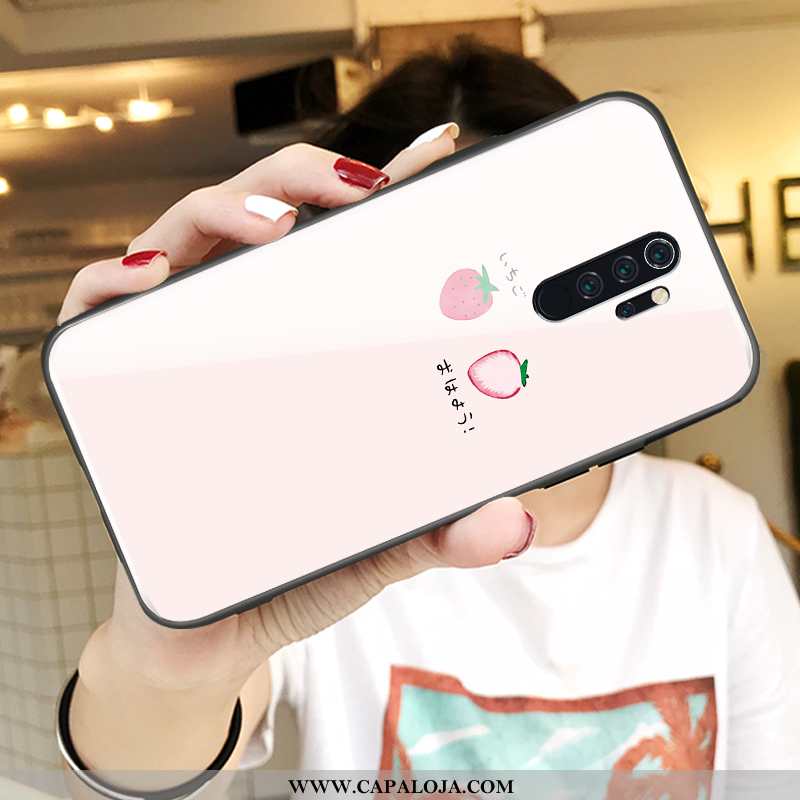 Capas Xiaomi Redmi Note 8 Pro Silicone Fofas Completa Aço Rosa, Capa Xiaomi Redmi Note 8 Pro Vidro O