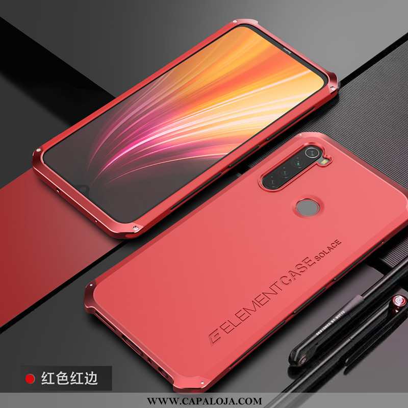 Capas Xiaomi Redmi Note 8t Fosco Armação Simples Pequena Vermelho, Capa Xiaomi Redmi Note 8t Persona