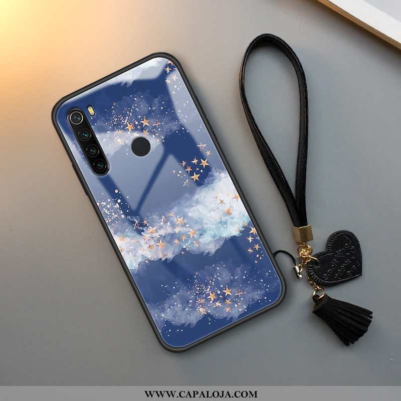 Capas Xiaomi Redmi Note 8t Protetoras Estrelado Vermelha Telemóvel Azul Escuro, Capa Xiaomi Redmi No