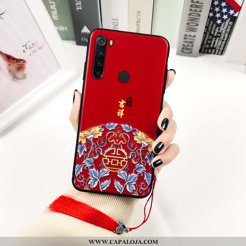 Capas Xiaomi Redmi Note 8t Soft Estampada Retro Cases Vermelho, Capa Xiaomi Redmi Note 8t Protetoras