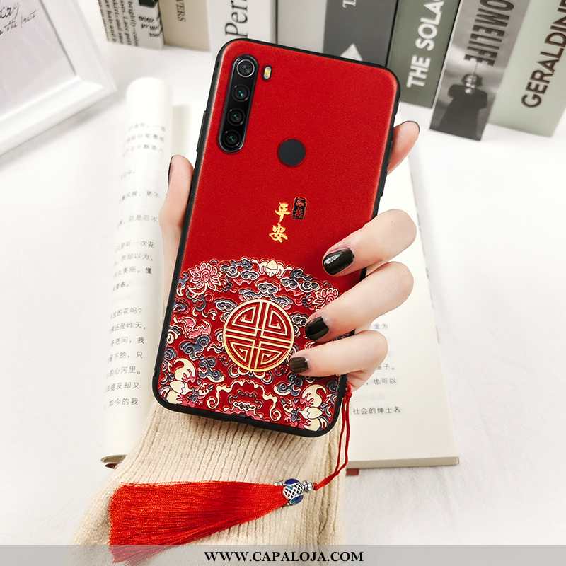 Capas Xiaomi Redmi Note 8t Soft Estampada Retro Cases Vermelho, Capa Xiaomi Redmi Note 8t Protetoras