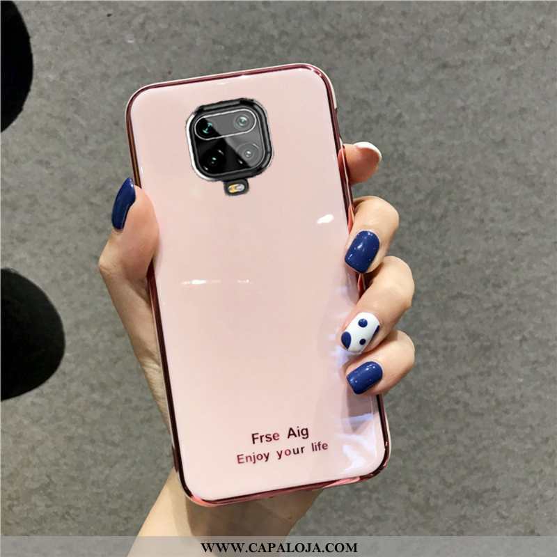 Capas Xiaomi Redmi Note 9 Pro Tendencia Malha Feminino Rosa, Capa Xiaomi Redmi Note 9 Pro Soft Barat