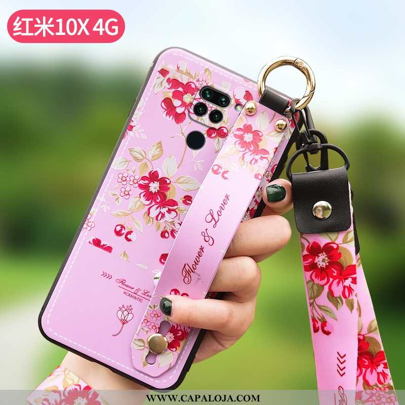 Capas Xiaomi Redmi Note 9 Protetoras Soft Telemóvel Super Rosa, Capa Xiaomi Redmi Note 9 Cordao Bara